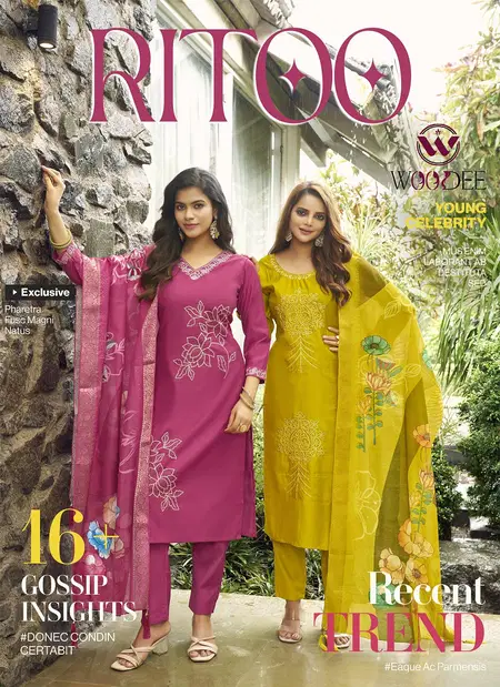 Ritoo Viscose Vatican Readymade suits exporters in india 